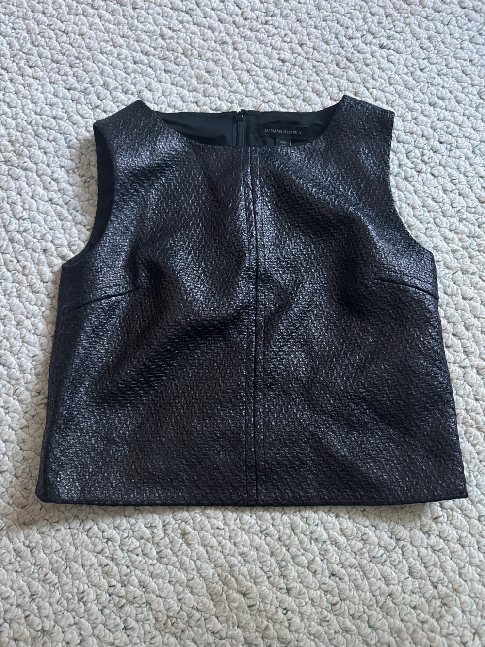 Banana Republic Black Textured Top